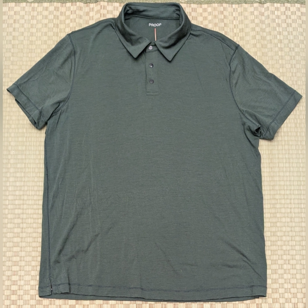 Proof by Huckberry 72 Hour Merino Polo Green Men's Size Large